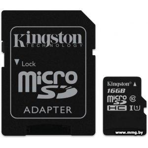 Kingston 16Gb MicroSD Card Class 10 U1 +adapter SDCIT/16GB