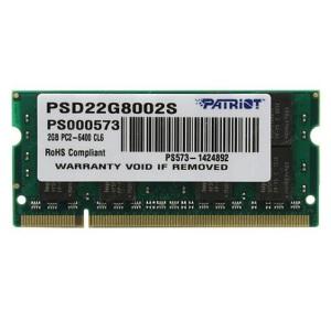 Купить SODIMM-DDR2 2GB PC2-6400 Patriot PSD22G8002S в Минске, доставка по Беларуси
