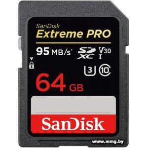Купить SanDisk 64Gb SD Card Class 10 ExtremePro V30 в Минске, доставка по Беларуси