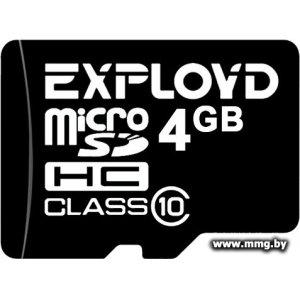 Купить Exployd 4GB MicroSD Card Class 10 no adapter в Минске, доставка по Беларуси