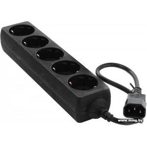 ExeGate 5 розеток, 0.5 м, черный (SPU-5-0.5B) EX221200RUS