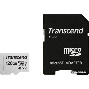 Купить Transcend 128Gb microSDXC 300S TS128GUSD300S-A + адаптер в Минске, доставка по Беларуси