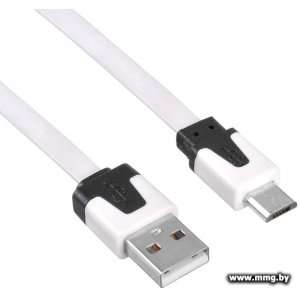 Купить Кабель Buro BHP microUSB 1M Flat (белый) в Минске, доставка по Беларуси