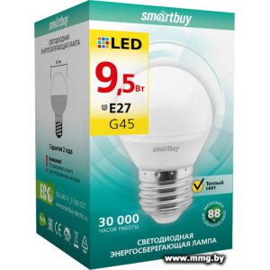 Купить Лампа светодиодная SmartBuy SBL-G45-9_5-30K-E27 в Минске, доставка по Беларуси