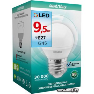 Купить Лампа светодиодная SmartBuy SBL-G45-9_5-40K-E27 в Минске, доставка по Беларуси