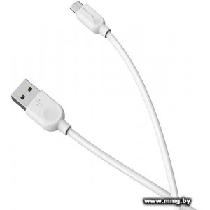 Купить Кабель Borofone BX14 microUSB 2 м (белый) в Минске, доставка по Беларуси