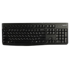 Logitech K120 (920-002583 с кириллицей - гравировка пост.)