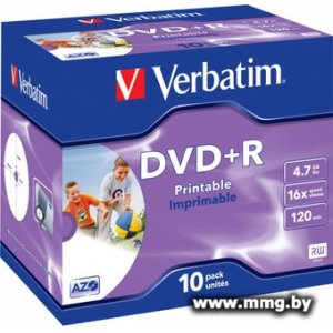 Купить Диск DVD+R Verbatim 4.7Gb 16x (10 шт) (43508) в Минске, доставка по Беларуси