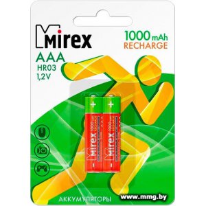 Аккумуляторы Mirex AAA 1000mAh 2 шт 23702-HR03-10-E2