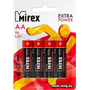 Купить Батарейки Mirex Extra Power AA ER6-E4 (4шт) в Минске, доставка по Беларуси