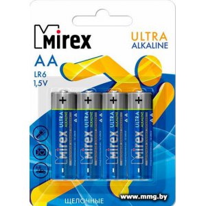 Купить Батарейка Mirex Ultra Alkaline AA 23702-LR6-E4 (4шт) в Минске, доставка по Беларуси