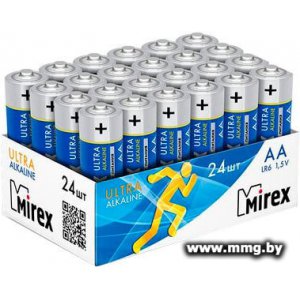 Купить Батарейка Mirex Ultra Alkaline AA 23702-LR6-B24 (24шт) в Минске, доставка по Беларуси