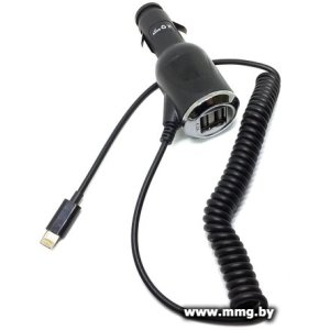 Купить Автозарядка Espada ACU2UI Lightning (черный) в Минске, доставка по Беларуси