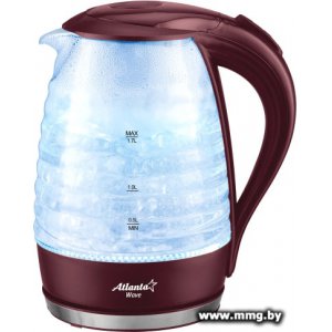 Купить Чайник Atlanta ATH-2467 (бордовый) в Минске, доставка по Беларуси