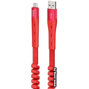 Купить Кабель Hoco U78 microUSB (красный) в Минске, доставка по Беларуси