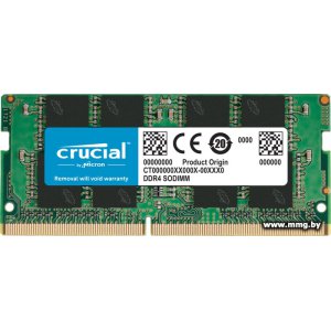 Купить SODIMM-DDR4 16GB PC4-21300 Crucial CT16G4SFRA266 в Минске, доставка по Беларуси