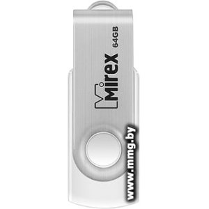Купить 64GB Mirex SWIVEL WHITE (13600-FMUSWT64) в Минске, доставка по Беларуси