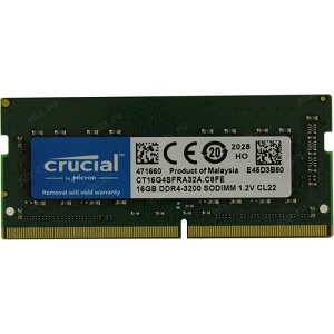Купить SODIMM-DDR4 16GB PC4-25600 Crucial CT16G4SFRA32A в Минске, доставка по Беларуси