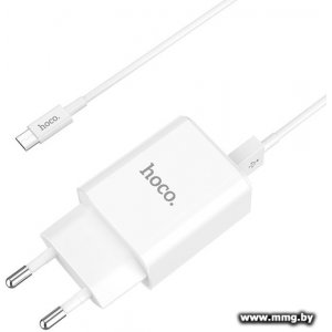 Зарядное устройство Hoco C62A microUSB (белый)