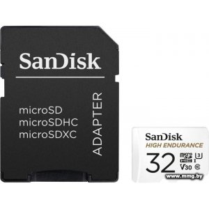 Купить SanDisk 32Gb microSDHC High Endurance SDSQQNR-032G-GN6IA в Минске, доставка по Беларуси