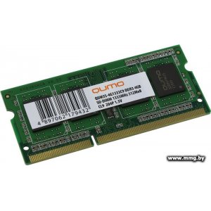 Купить SODIMM-DDR3 8GB PC3-12800 QUMO QUM3S-8G1600C11R в Минске, доставка по Беларуси