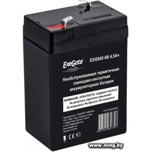 Купить ExeGate Power EXG 645 (6В/4.5 А·ч) [EP234535RUS] в Минске, доставка по Беларуси