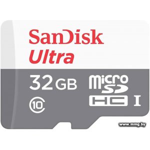 Купить SanDisk 32Gb microSDHC Ultra SDSQUNR-032G-GN3MN в Минске, доставка по Беларуси