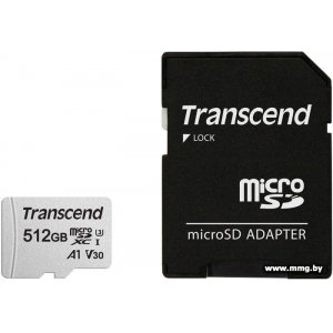 Купить Transcend 512GB microSDXC 300S TS512GUSD300S-A (с адаптером) в Минске, доставка по Беларуси