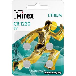 Купить Батарейка Mirex CR1220 23702-CR1220-E4 (4 шт в упаковке) в Минске, доставка по Беларуси