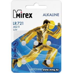 Батарейка Mirex LR721 (AG11) блистер 6 шт. 23702-LR721-E6