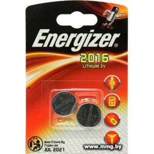 Купить Батарейка Energizer CR2016 2 шт. в Минске, доставка по Беларуси