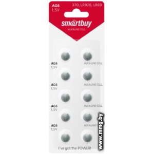 Батарейка SmartBuy AG6 SBBB-AG6-10B (10 шт)