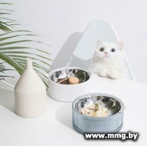 Купить Миска Furrytail Antibacterial Stainless Steel Cat Bowl голуб в Минске, доставка по Беларуси