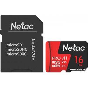 Купить Netac 16GB microSDHC P500 Extreme Pro NT02P500PRO-016G-R в Минске, доставка по Беларуси