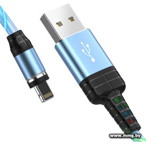 Купить Кабель Hoco U90 Lightning (синий) в Минске, доставка по Беларуси