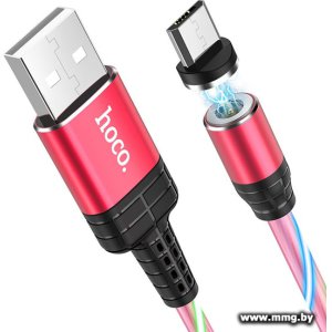 Купить Кабель Hoco U90 microUSB (красный) в Минске, доставка по Беларуси