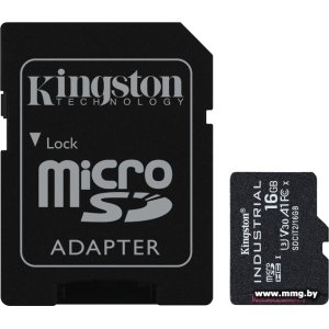Купить Kingston 16GB microSDHC Industrial SDCIT2/16GB (с адаптером) в Минске, доставка по Беларуси