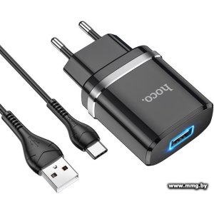 Зарядное устройство Hoco N1 (черный)+кабель Type-C
