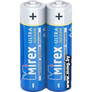 Купить Батарейка Mirex Ultra Alkaline AA 2шт LR6-S2 (23702-LR6-S2) в Минске, доставка по Беларуси