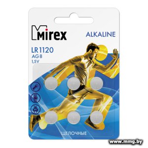 Батарейка Mirex AG8/LR1120 1.5V 6шт блистер 23702-LR1120-E6