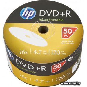 Купить Диск DVD+R HP 4.7Gb 16x (50 шт.) (69304) в Минске, доставка по Беларуси