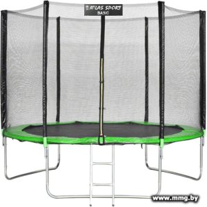 Батут Atlas Sport 312 см - 10ft Basic (с лестницей, зеленый)