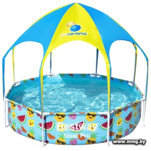 Купить Каркасный бассейн Bestway 56432 Steel Pro (голубой) (244х51) в Минске, доставка по Беларуси