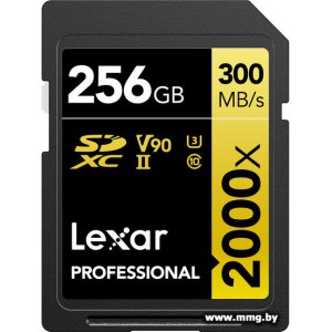 Купить Lexar 256Gb SDXC Professional 2000x LSD2000256G-BNNNG в Минске, доставка по Беларуси