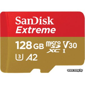 Купить SanDisk 128Gb MicroSDXC Extreme SDSQXAA-128G-GN6MN в Минске, доставка по Беларуси