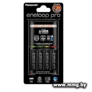 Зарядное устройство Panasonic BQ-CC55/4xBK-3HCDE Pro Charger (K-KJ55HCD40E) (черный) + 4 аккумулятора