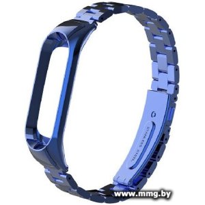 Браслет Mijobs блочный для Xiaomi Mi Band 3/4 (синий)