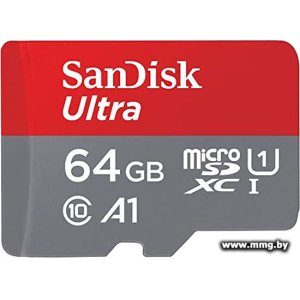 Купить SanDisk 64Gb microSDXC Ultra SDSQUAB-064G-GN6MN в Минске, доставка по Беларуси
