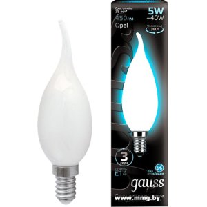 Купить Лампа светодиодная Gauss Filament Candle E14 5 Вт 4100К в Минске, доставка по Беларуси