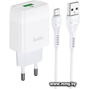 Купить Зарядное устройство Hoco C72Q microUSB (белый) в Минске, доставка по Беларуси